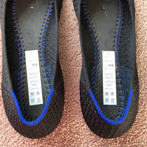 Rothys The Point in Black Honeycomb size 8 - Picture 5 of 9